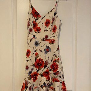 Aqua floral dress, Size Medium